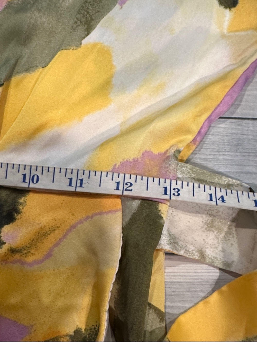 French Connection Sz XS Yellow, Olive & Lilac Abstract Button-Front Dress • NWT! - Picture 12 of 12